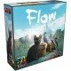 Flow board game box art showing animated animals (cat, companions) navigating water with floating tiles