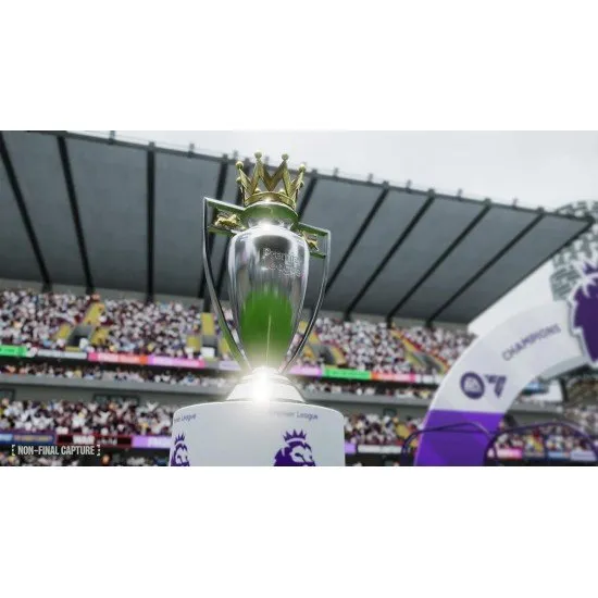 The cover art for Football Manager 26 on PC, showing a stylized football stadium and a manager's silhouette.