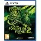 Forgive Me Father 2 PS5 box art showing the Priest facing off against grotesque Lovecraftian monsters in a comic book art style