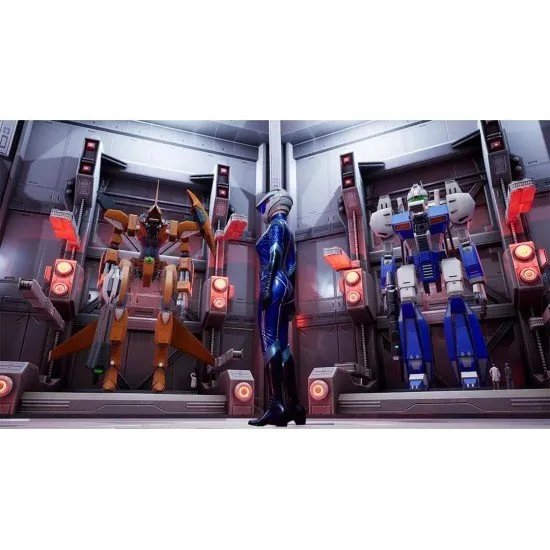 A sophisticated humanoid robot mid-transformation into a sleek jet aircraft soaring over a futuristic battlefield