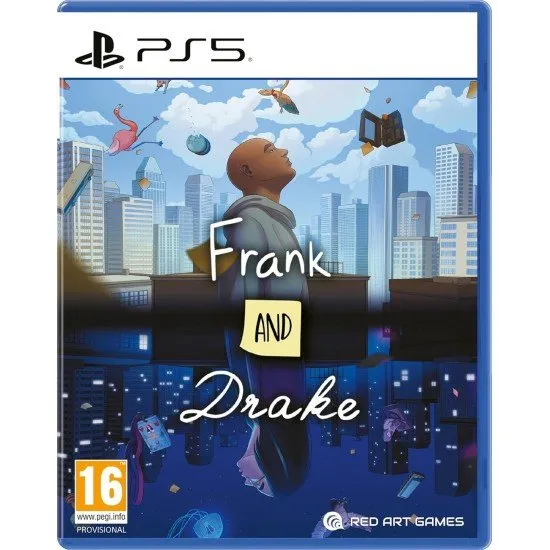 Frank and Drake PS5 video game cover art showing the two protagonists, Frank and Drake, against a dark, moody background with rotoscoped art style