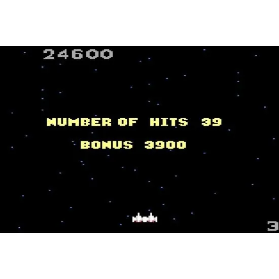Galaga Atari 7800 Classic Arcade Shooter Galaga Atari 7800 game box art showing a starfighter engaging waves of alien enemies in space