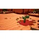 A PlayStation 5 game case depicting a panicked Garfield running away from giant rolling tomatoes and broccoli stalks inside a surreal dream world