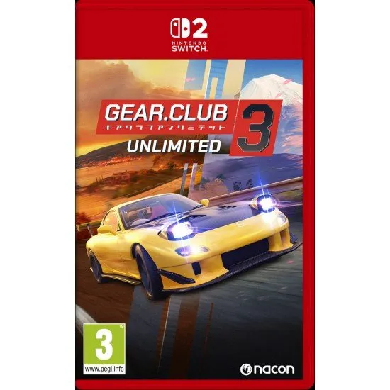 Gear Club Unlimited 3 game cover showing highly detailed sports cars racing on a scenic highway in Japan