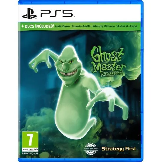 Ghost Master: Resurrection game cover showing various cartoon-style ghosts and spectres haunting a house