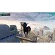 Pilgor the goat wearing a jetpack and causing a massive explosion in a busy city centre