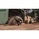Pilgor the goat wearing a jetpack and causing a massive explosion in a busy city centre