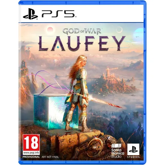 PlayStation 5 game case for God of War Laufey featuring Laufey standing in the Everywhen with her sword