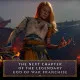 PlayStation 5 game case for God of War Laufey featuring Laufey standing in the Everywhen with her sword