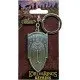 Circular embossed metal keyring featuring the White Tree of Gondor and the seven stars