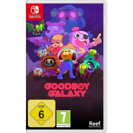 Goodboy Galaxy Nintendo Switch game featuring Maxwell the dog in a sci-fi platform adventure