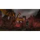 A PlayStation 5 game case showcasing a dark medieval landscape under a storm-filled sky with a massive stone fortress towering over a rugged mountain pass