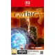 A Nintendo Switch 2 game case featuring detailed artwork of a battle-hardened hero facing down an army of green-skinned orcs under a dark, dramatic sky
