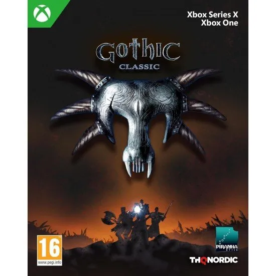 An Xbox Series X game case featuring rugged dark fantasy artwork of a nameless prisoner standing before a massive blue glowing magical barrier dome