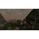 A PlayStation 5 game case showcasing a gritty medieval fantasy landscape where a group of convicts gather around a campfire inside a massive mining valley