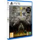A PlayStation 5 game case showing a surreal Formless protagonist absorbing a bizarre stone creature amidst a backdrop of painted nails and giant vases