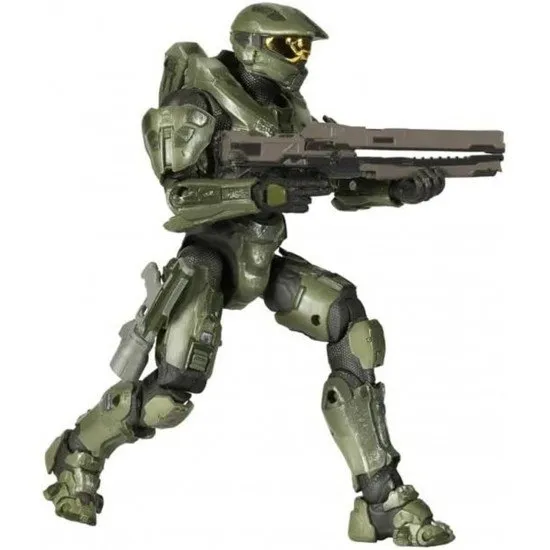 HALO Spartan Collection Master Chief Jazwares Figure HALO The Spartan Collection Master Chief action figure in Mjolnir MKVI Armor holding the ARC-920 Railgun in a heroic stance