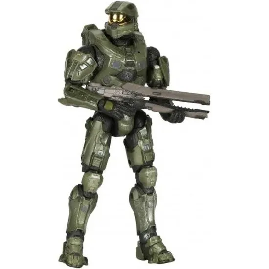 HALO Spartan Collection Master Chief Jazwares Figure HALO The Spartan Collection Master Chief action figure in Mjolnir MKVI Armor holding the ARC-920 Railgun in a heroic stance