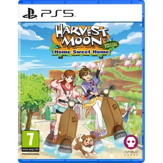 Harvest Moon Home Sweet Home PS5 The box art for the game Harvest Moon: Home Sweet Home - Special Edition on PS5, showing a character tending to their farm with various crops and animals.