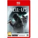 Nintendo Switch 2 game case for Hell is Us showing a warrior with a sword and drone facing supernatural chimeras