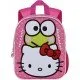 Hello Kitty Elite 3D Backpack showing the embossed, three-dimensional design of Hello Kitty on the front pocket