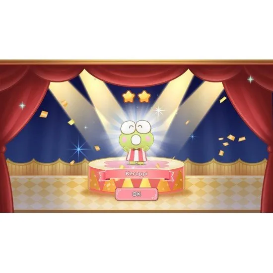 The box art for the game Hello Kitty and Friends: Freeze Tag Party on Nintendo Switch, showing Hello Kitty and other Sanrio characters in a dynamic tag game.