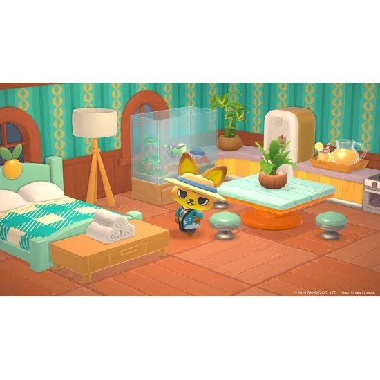 Hello Kitty Island Adventure Gift Box Switch box art showing Hello Kitty and Sanrio friends on the island, with an overlay of the included physical items