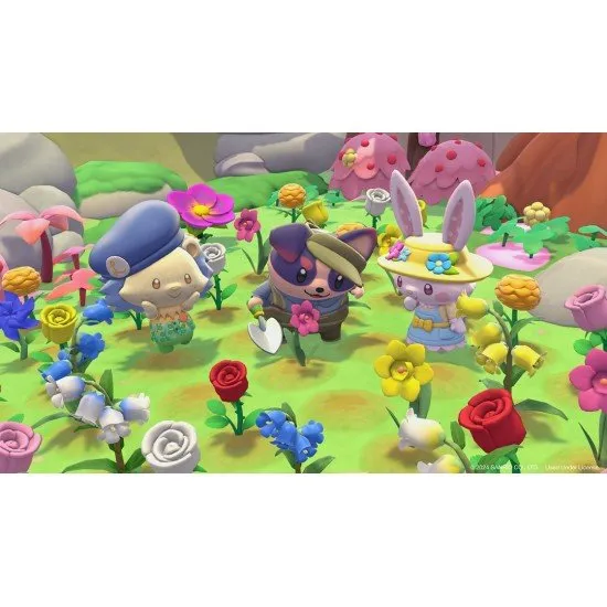 Hello Kitty Island Adventure Gift Box Switch box art showing Hello Kitty and Sanrio friends on the island, with an overlay of the included physical items