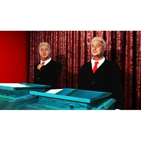 High on Life 2 PS5 game cover featuring talking alien weapons and a character riding a hover-skateboard across a vibrant alien world