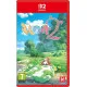 A Nintendo Switch game case featuring the little fairy protagonist gliding past massive ancient tree roots alongside a gentle stone creature