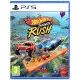 PlayStation 5 game case for Hot Wheels Infinite Rush showing iconic die-cast cars drifting through a neon-lit city track
