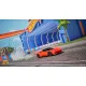 PlayStation 5 game case for Hot Wheels Infinite Rush showing iconic die-cast cars drifting through a neon-lit city track
