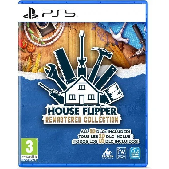 A retail game case showing a modern renovated house split diagonally with a dilapidated, dirty room being worked on by a person with a paint roller