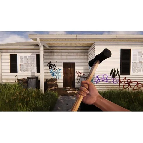 A retail game case showing a modern renovated house split diagonally with a dilapidated, dirty room being worked on by a person with a paint roller