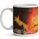Official Maison Ghibli Howl's Moving Castle Calcifer 340ml ceramic mug showing HD illustrated Calcifer design made in France