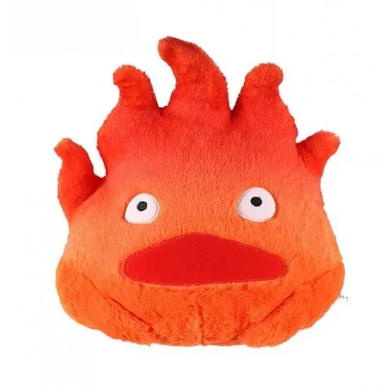 Howl's Moving Castle Calcifer Plush Soft Toy, showing the large, fiery-looking character plush sitting
