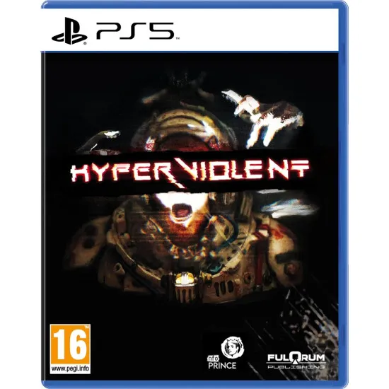 PlayStation 5 game case for Hyper Violent showing a pixelated space marine facing mutated mining horrors