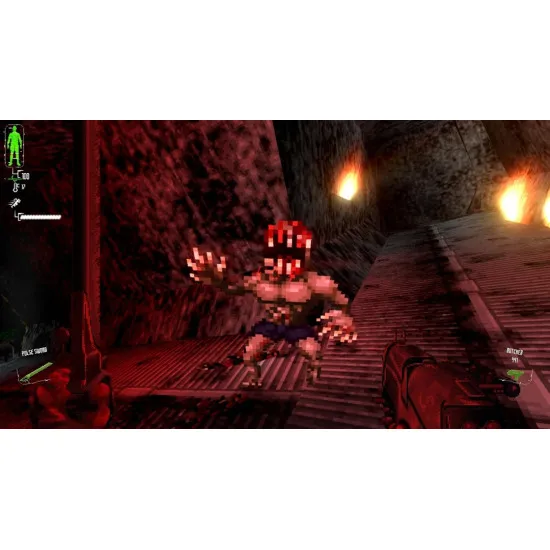 PlayStation 5 game case for Hyper Violent showing a pixelated space marine facing mutated mining horrors