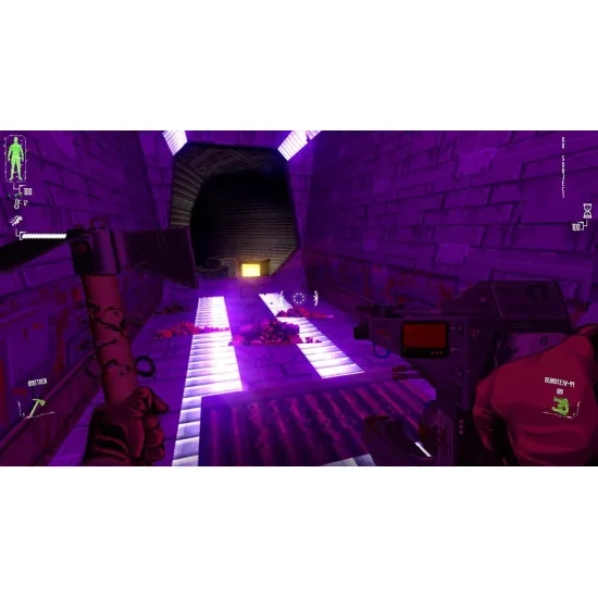 PlayStation 5 game case for Hyper Violent showing a pixelated space marine facing mutated mining horrors