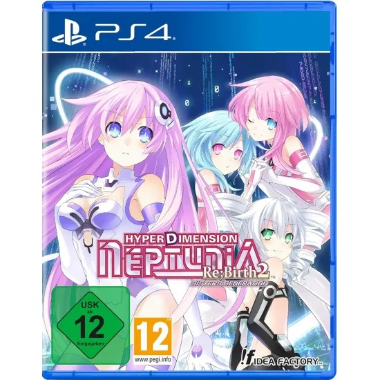 Hyperdimension Neptunia ReBirth2 Sisters Generation PS4 The box art for Hyperdimension Neptunia Re;Birth2: Sisters Generation on PS4, showing several female anime characters with weapons, ready for battle.