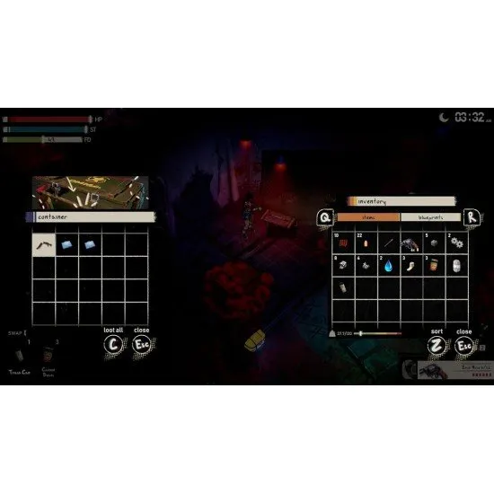 A retro-style comic book cover showing a character with a flashlight in a dark, infested forest