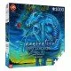 Imagination 1000 piece jigsaw puzzle box featuring Kamil Jakobczak Bialy Wilk surrealist female portrait and wild nature artwork
