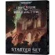The Imperium Maledictum Starter Set box featuring atmospheric artwork of Imperial citizens and a powerful patron in a gothic cityscape
