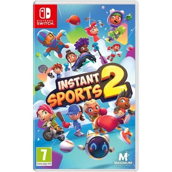 A colourful group of customisable characters engaging in various sports activities within a sunny park hub