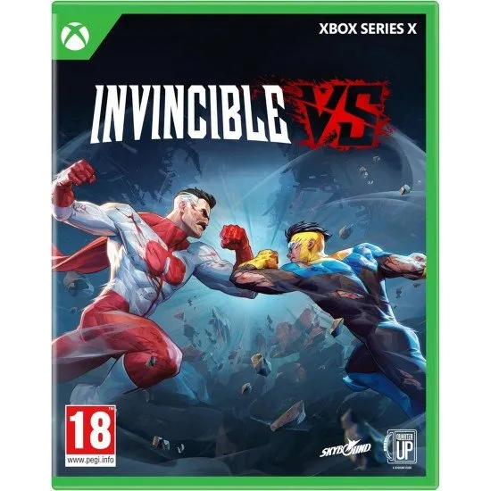 Invincible VS Xbox Series X box art showing Mark Grayson and Battle Beast in combat