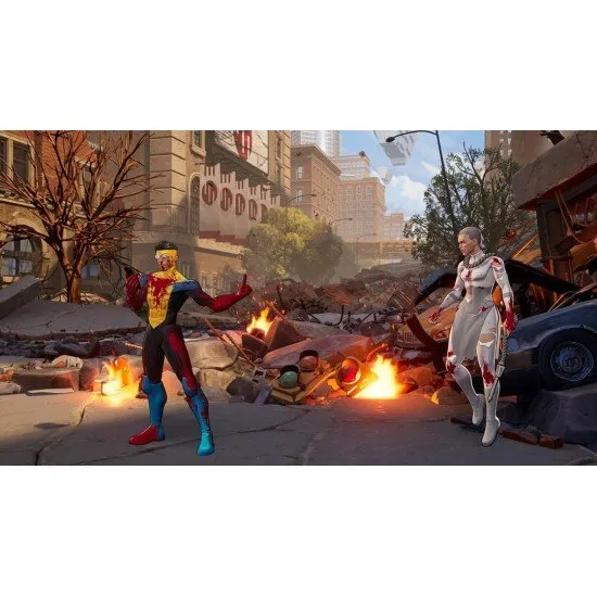 Invincible VS Xbox Series X box art showing Mark Grayson and Battle Beast in combat