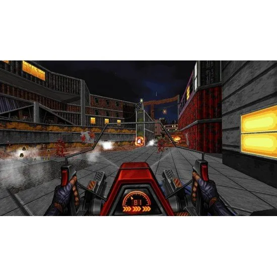 Ion Fury Double Shot Edition PS4 box art featuring Shelly Bombshell Harrison and Dr. Jadus Heskel