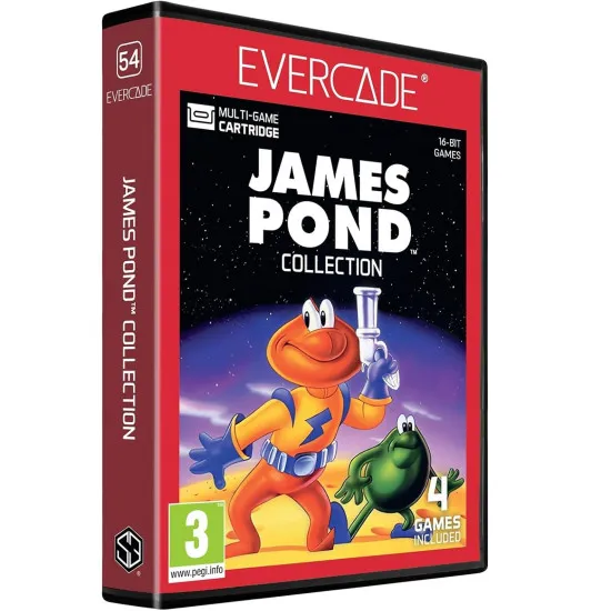 Evercade cartridge box art for James Pond Collection featuring James Pond in his RoboCod armor