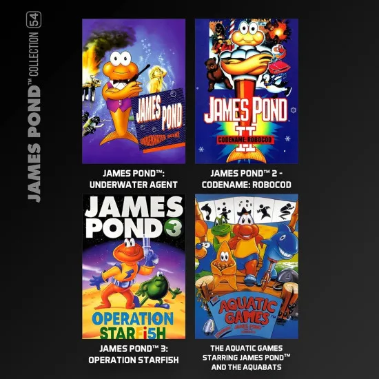 Evercade cartridge box art for James Pond Collection featuring James Pond in his RoboCod armor