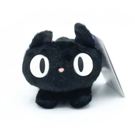 Kiki's Delivery Service Jiji Plush Sun Arrow Studio Ghibli 15cm Kiki's Delivery Service Jiji the Cat Beanie Plush Figure, showing the small, black cat sitting up